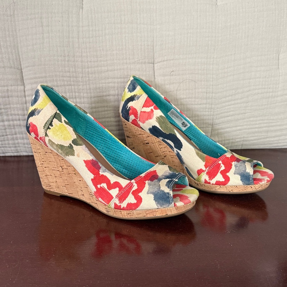 Floral Wedge Heels